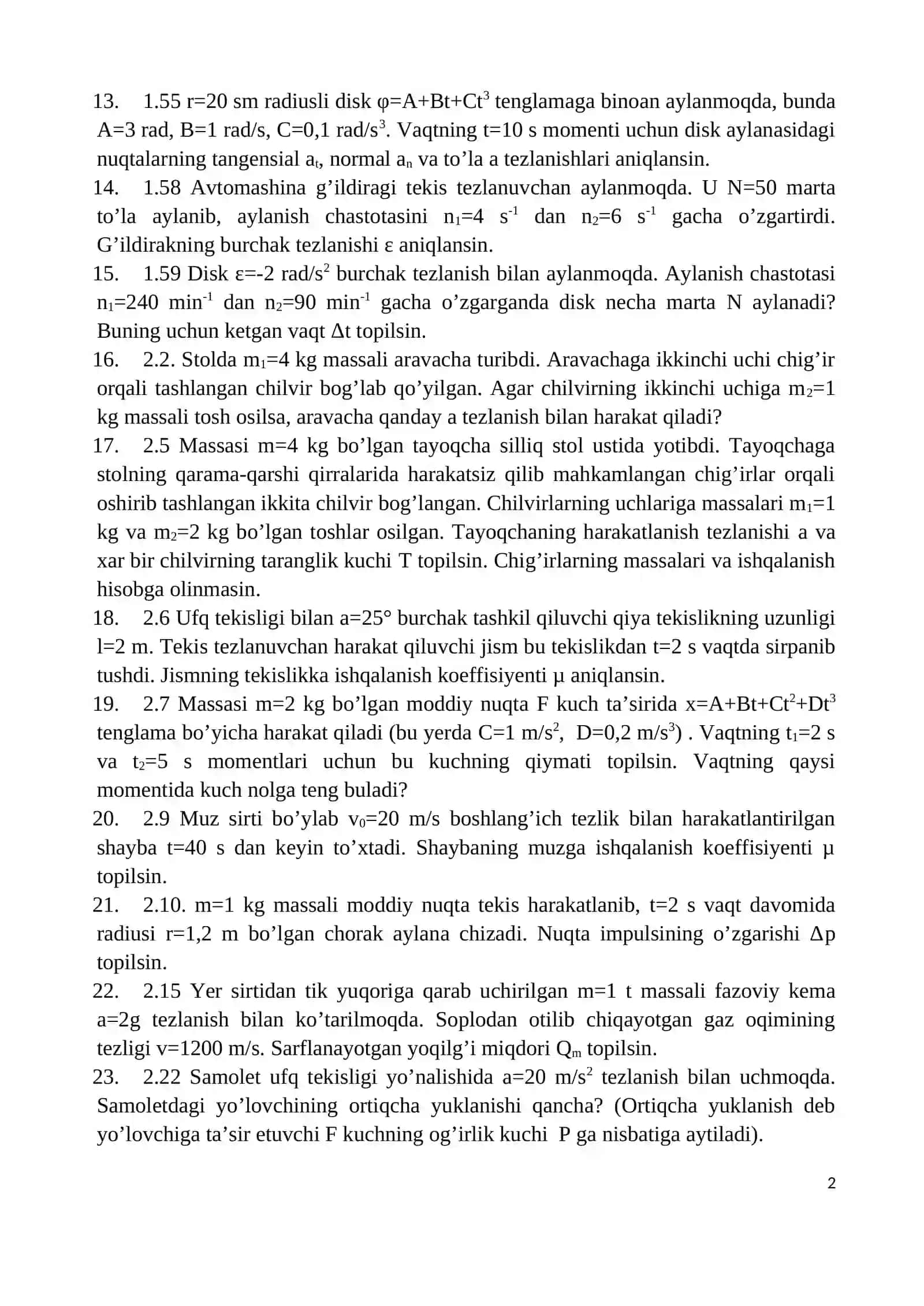 Harakatlar 2