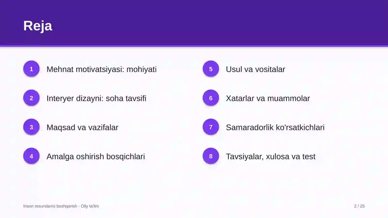 Interyer dizaynida mehnat motivatsiyasi 2