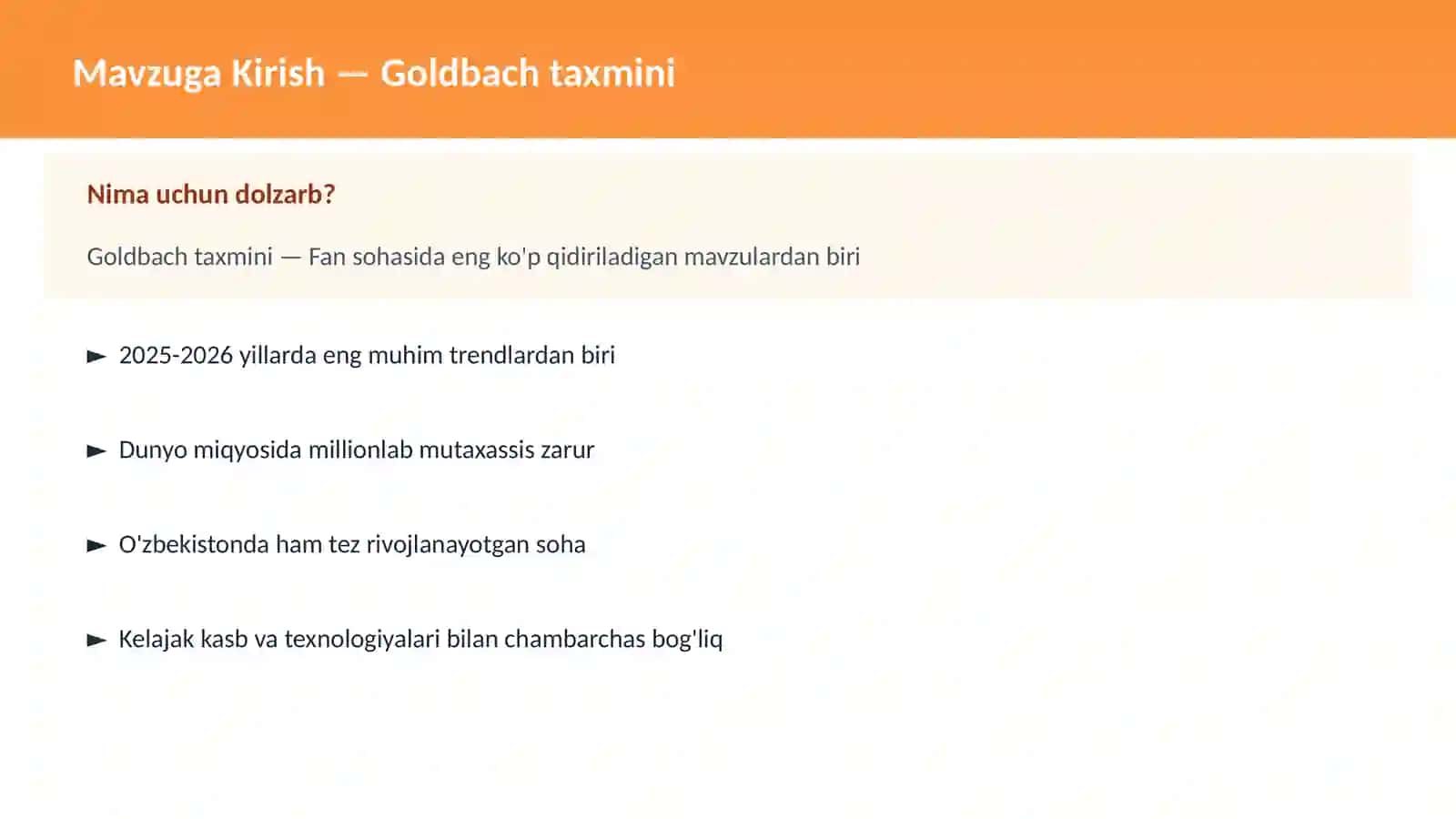 Goldbach taxmini 2