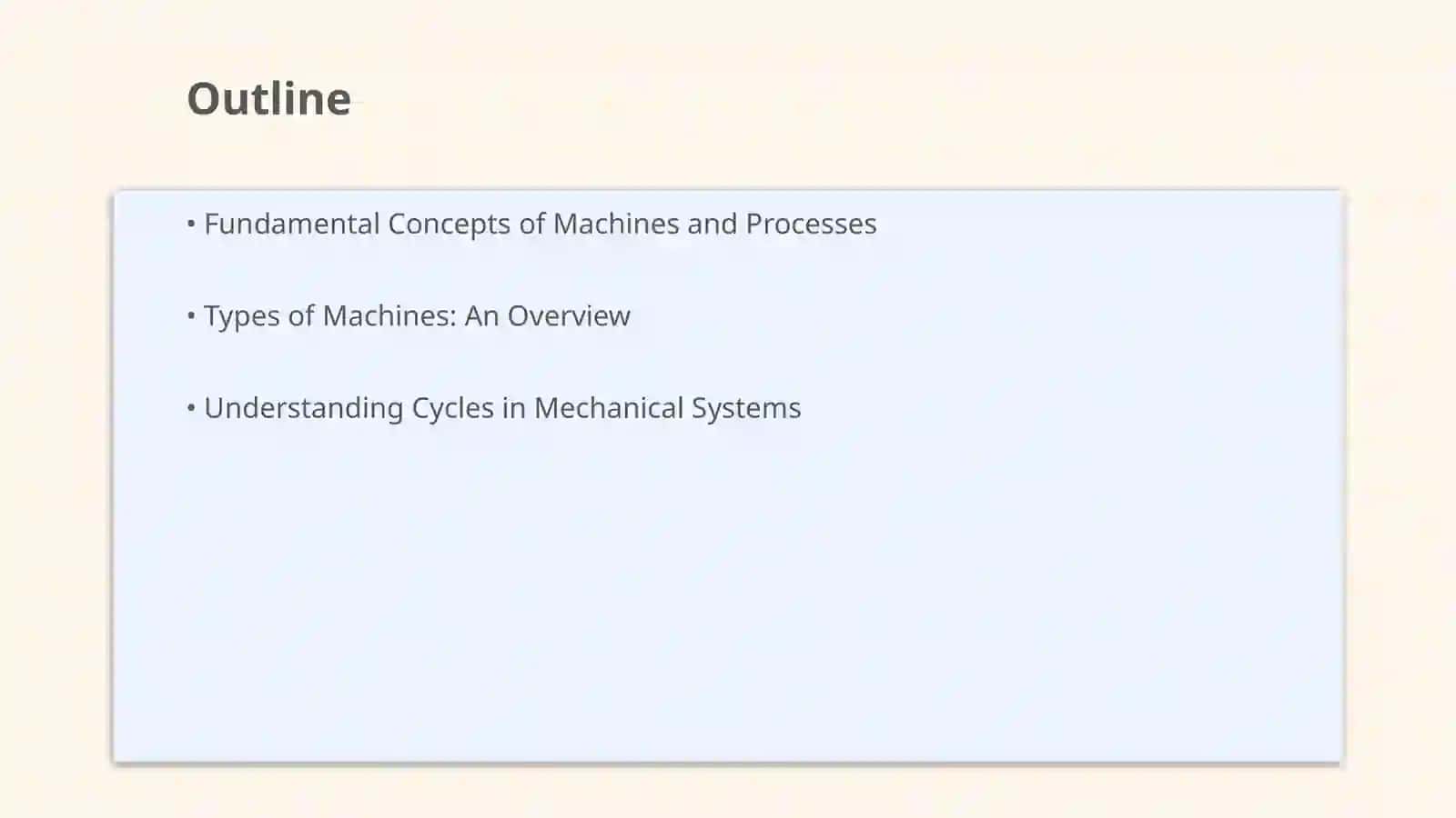 Fundamental Concepts of Machines and Processes 2