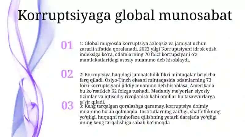 Xalqaro Miqyosda Korrupsiyaga BoʼLgan Munosabat 2