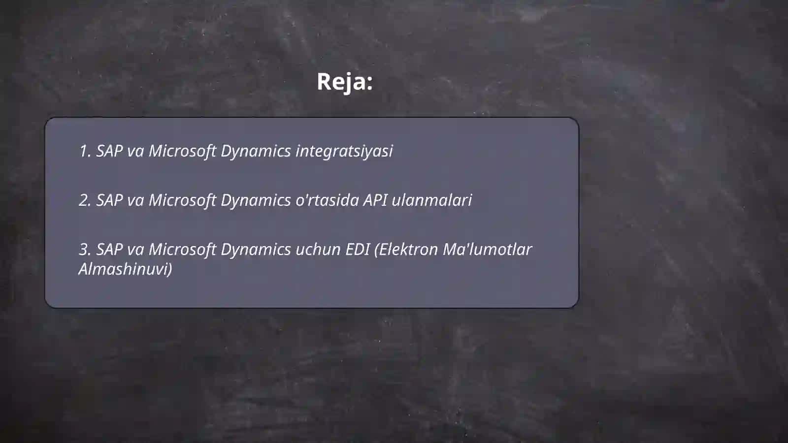 SAP va Microsoft Dynamics integratsiyasi 2