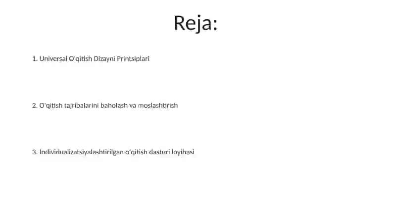 Ta'limning universal dizayni va individual ta'lim dasturi 2