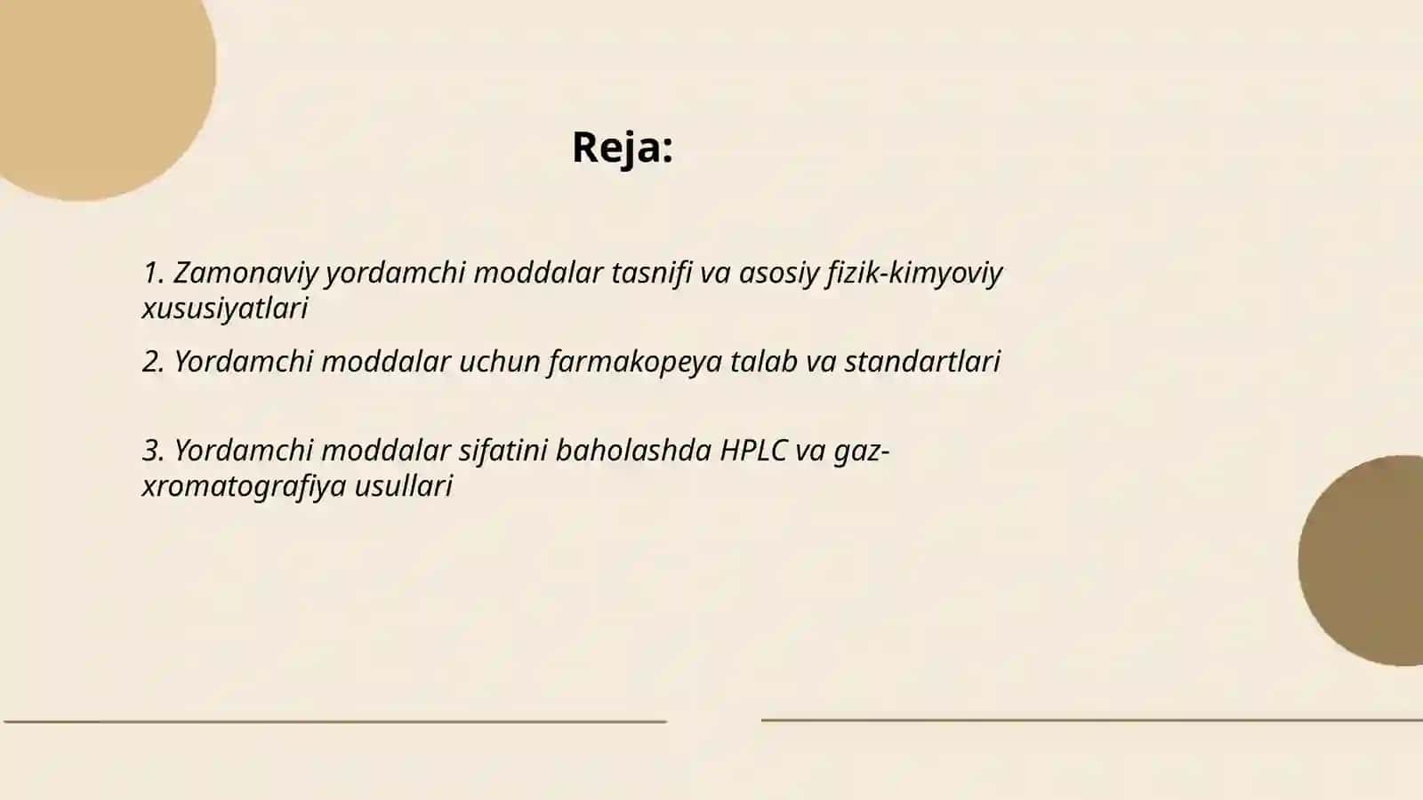 Zamonaviy yordamchi moddalar 2