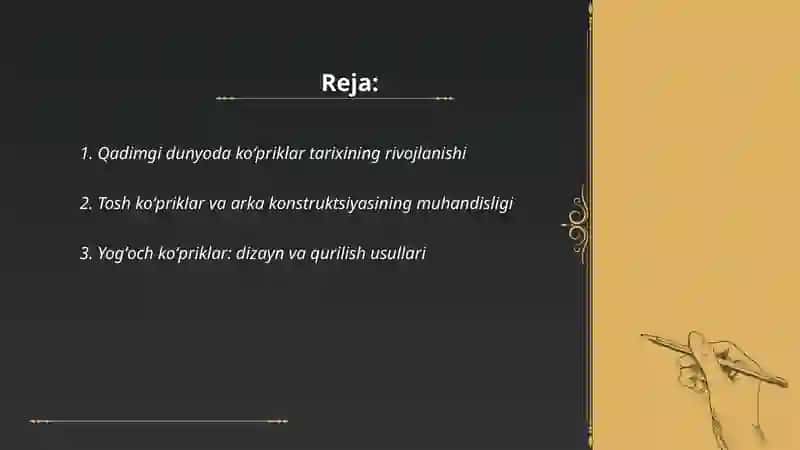 Qadimgi dunyo koʻpriklar qurilishi 2