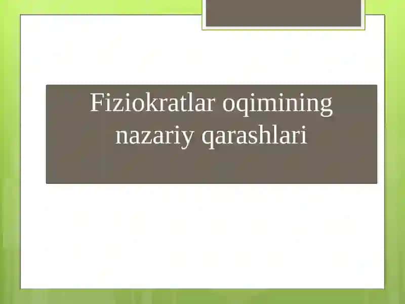 FIZIOKRATLAR 2