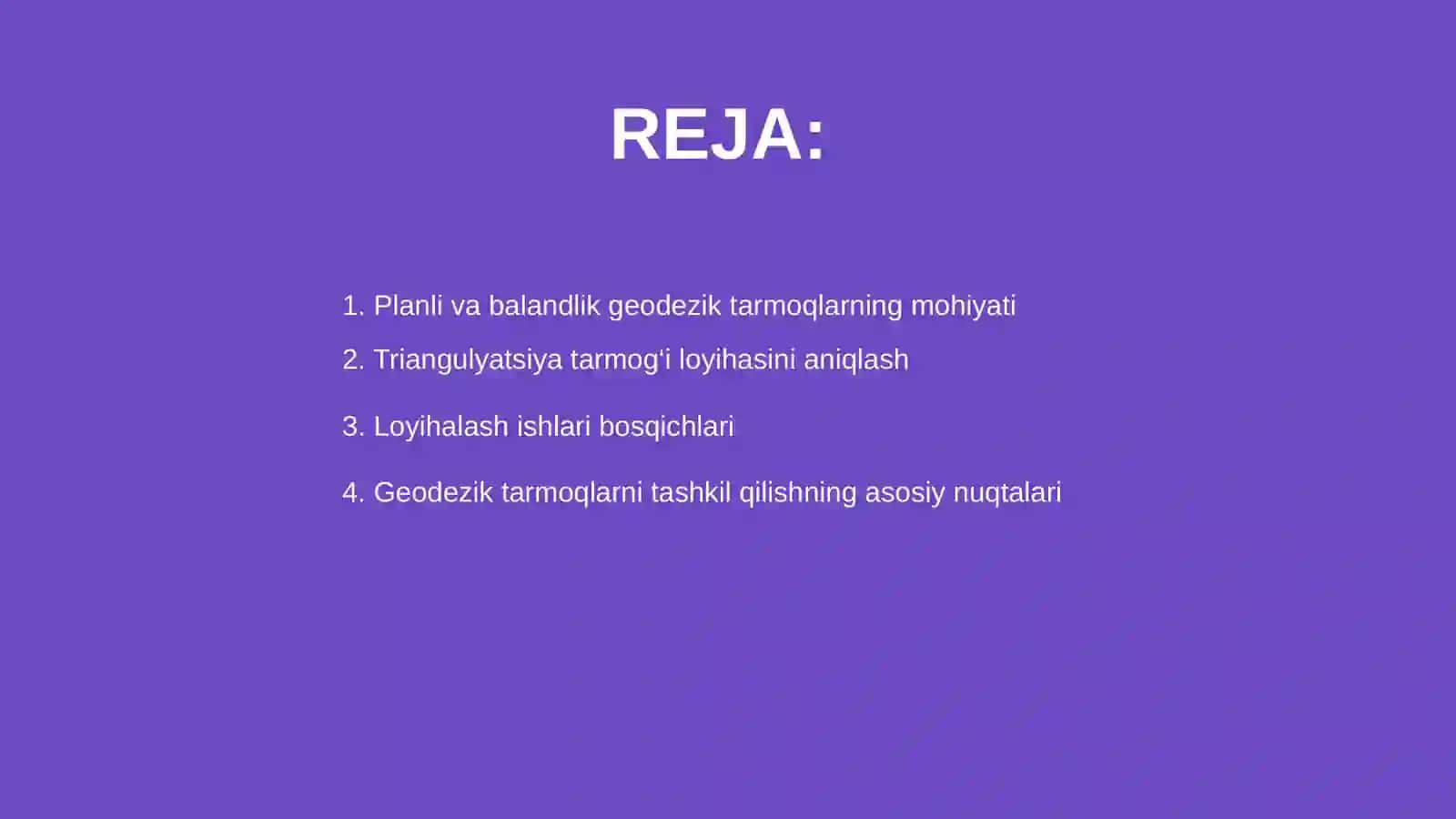 Planli va balandlik geodezik tarmoqlarning mohiyati 2