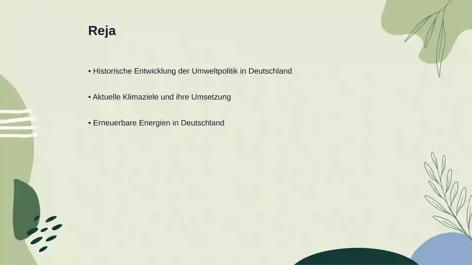 Deutschland: Umwelt/ Klima/ Energie 2