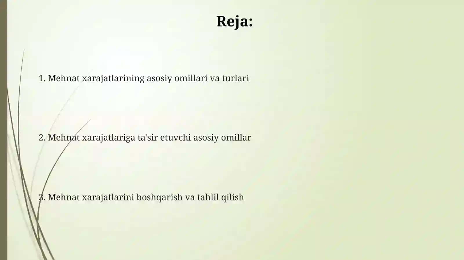 Mehnathaqixarajatlarivaularningoʻzgarishigataʼsiretuvchiomillartahlili 2