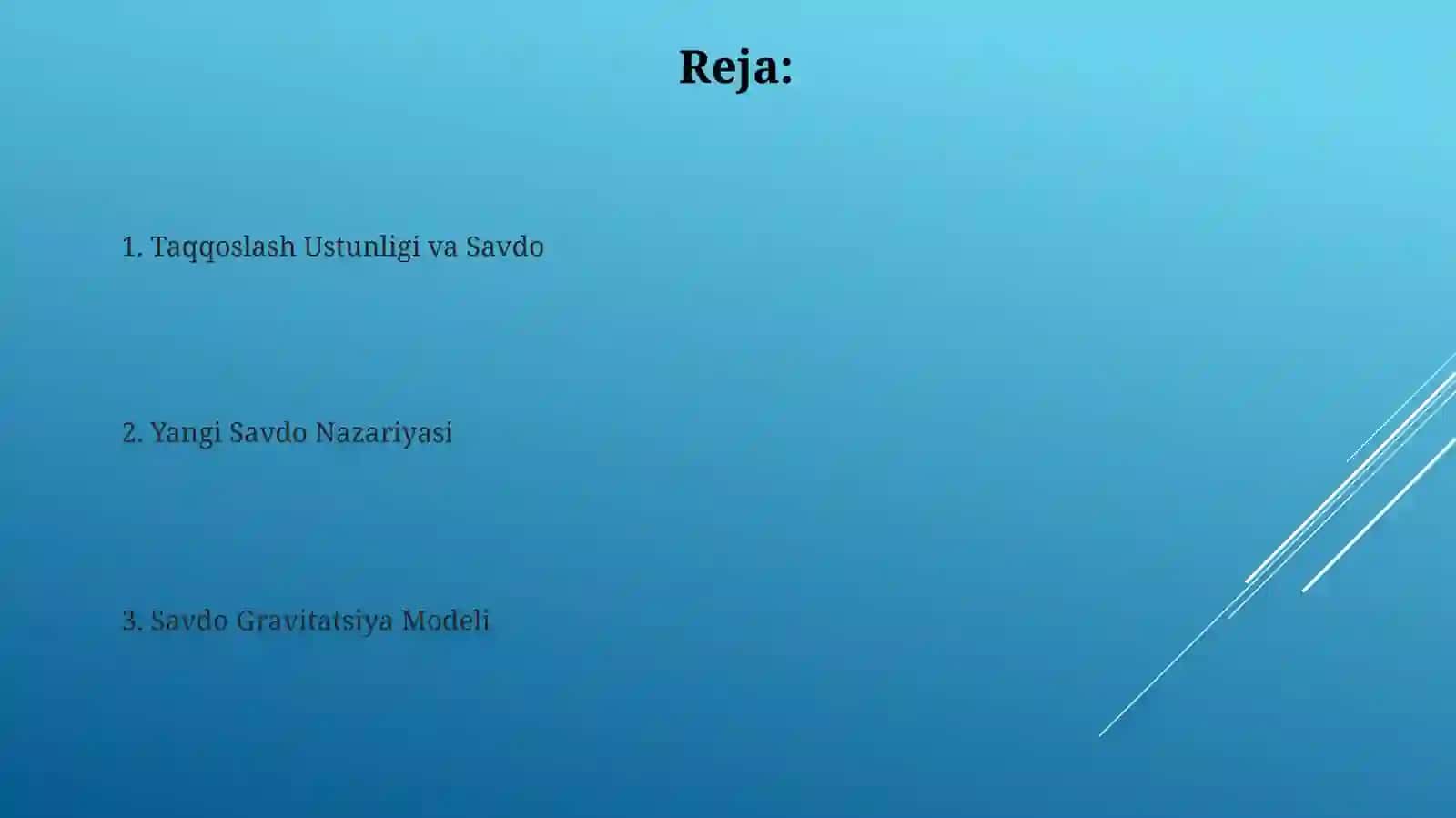 Yangi Savdo Nazariyasi 2