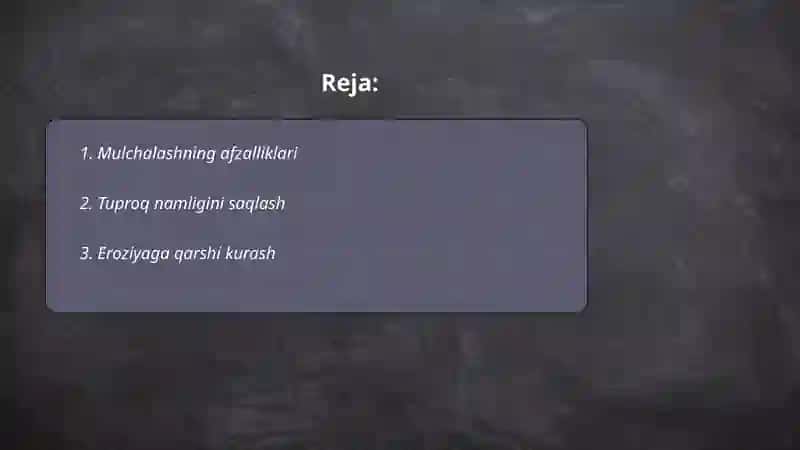 Tuproqlarni mulchalash 2