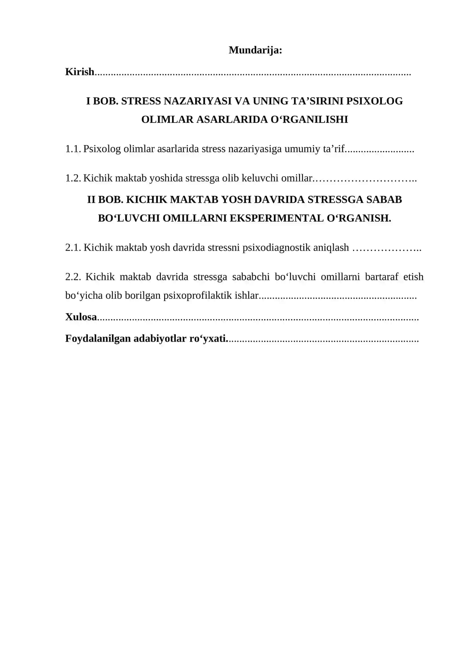 KICHIK MAKTAB DAVRIDA STRESS VA UNING TAHLILI 2