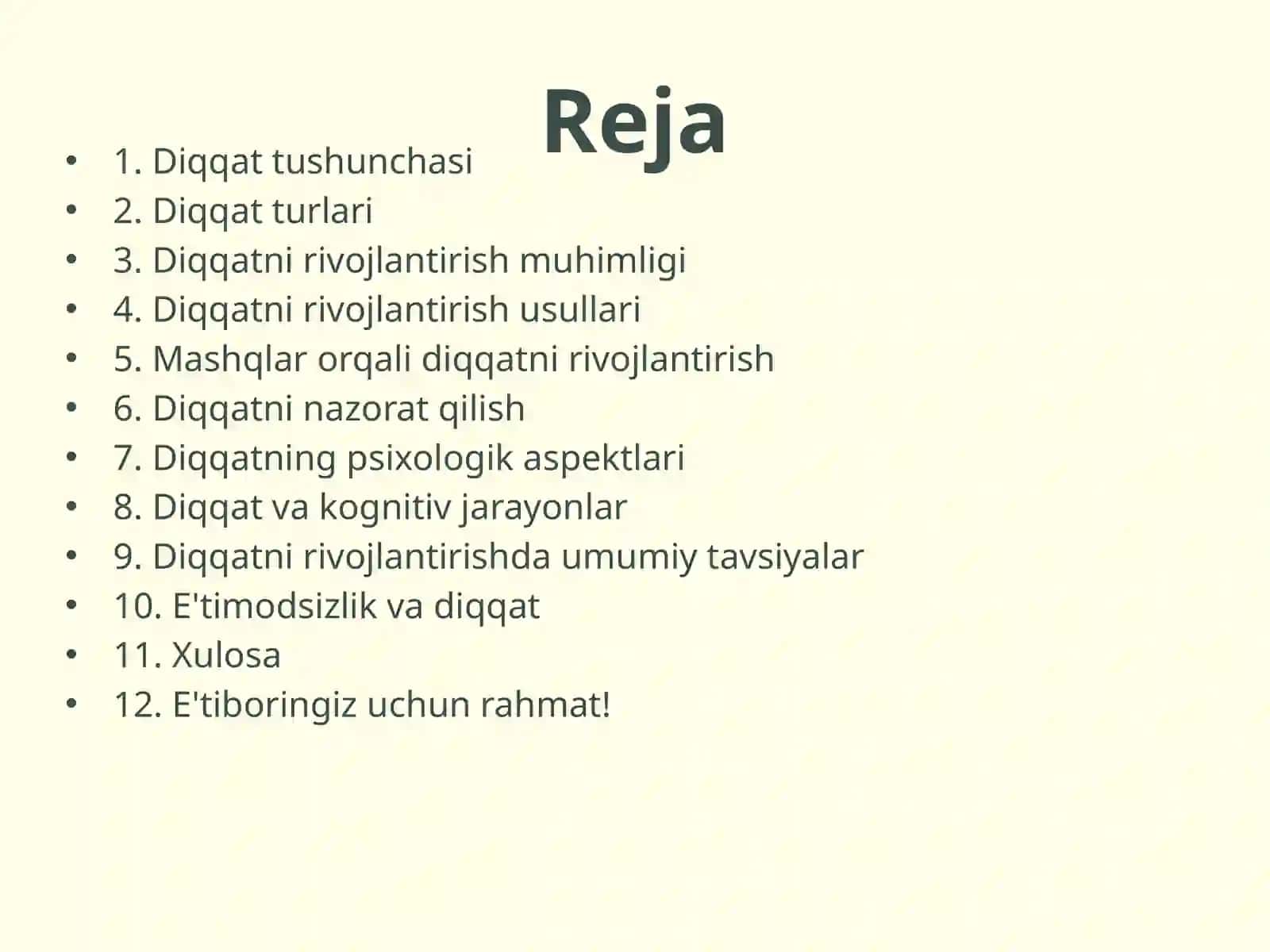 Diqqatni rivojlantirish mashqlari 2
