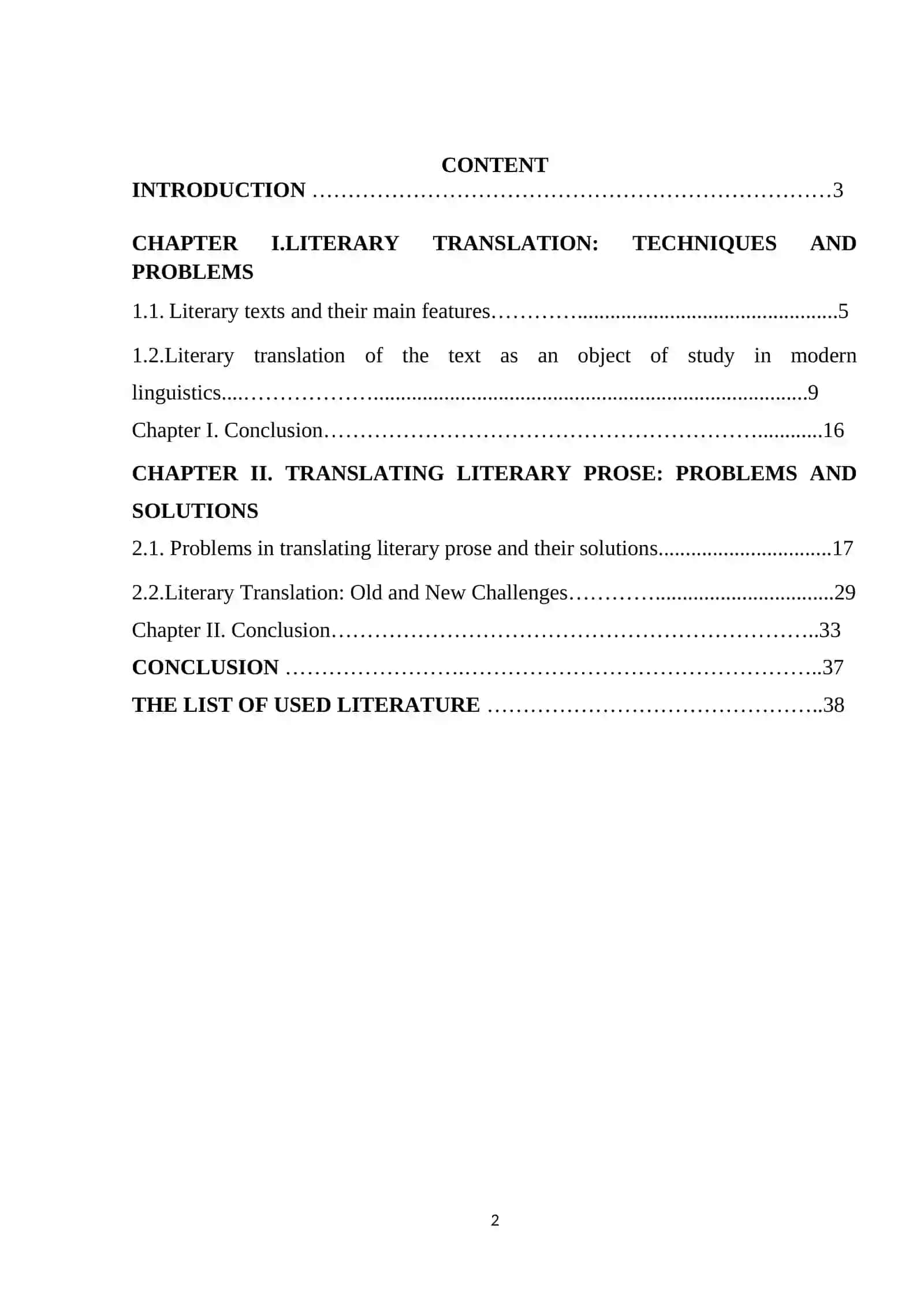 PROBLEM OF TRANSLATING LITERARY TEXTS 2