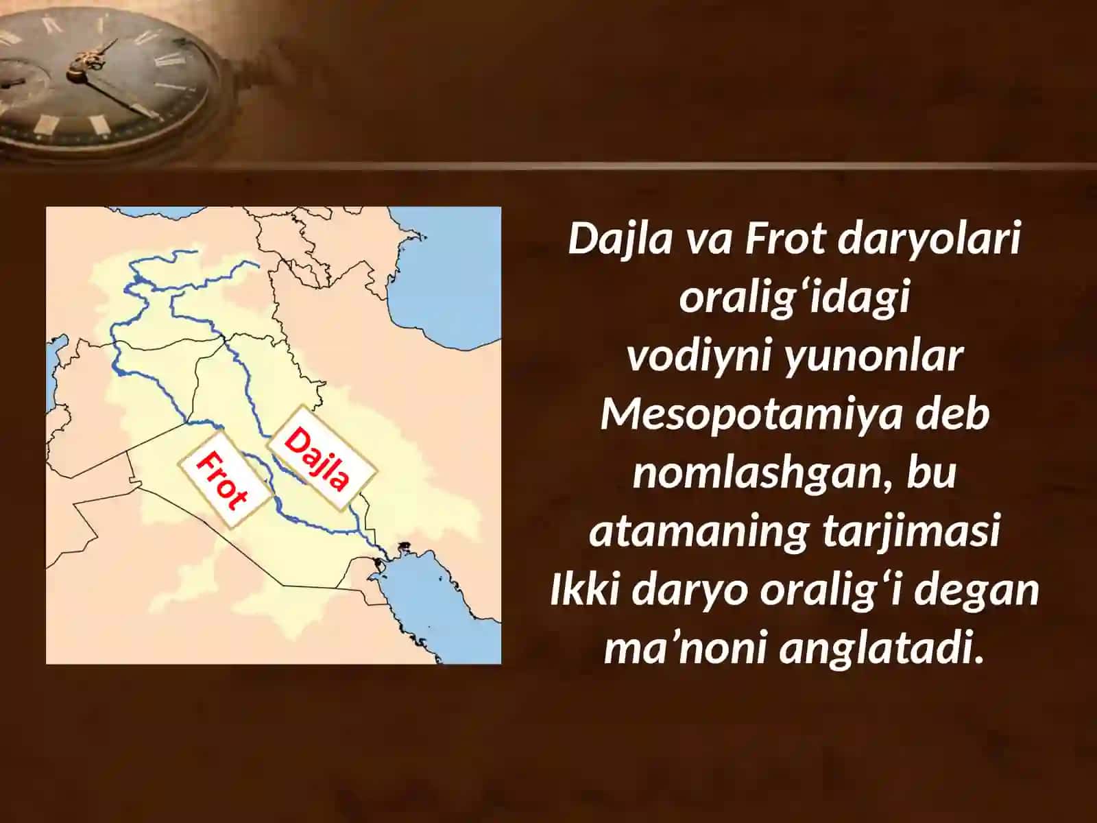 Mesopotamiya sivilizatsiyalari. 6-sinf Tarix fanidan dars ishlanma 2
