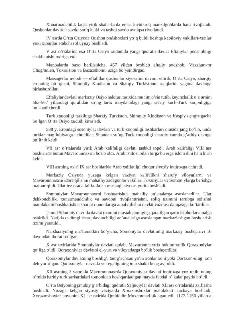 Markaziy osiyo davlatlari tarixi 2