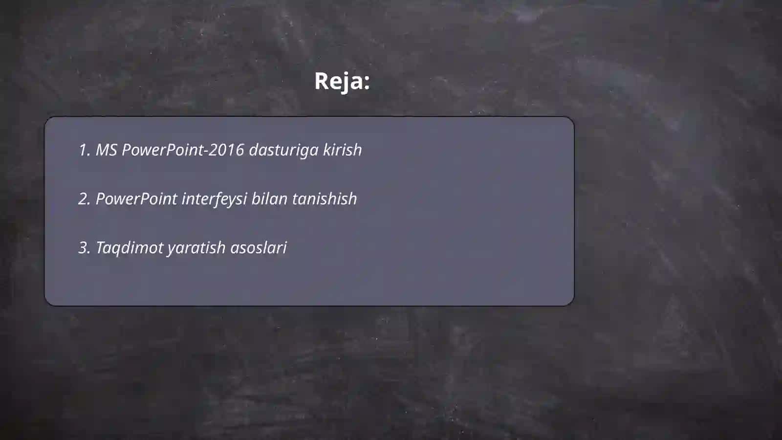 MS Power Point-2016 dasturi vA uning imkoniyatlari 2