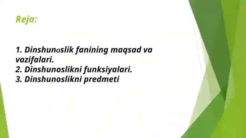 Dinshunoslikning  fan sifatida shalllanishi, predmeti, funksiyalari, kategoriyalari 2