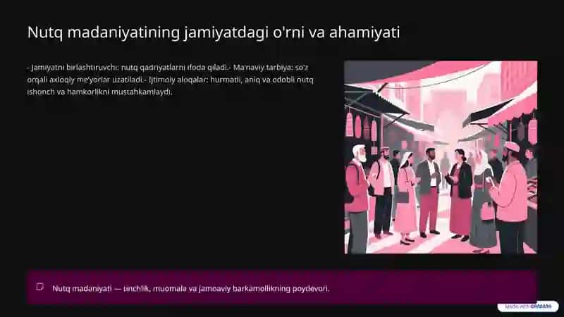Nutq madaniyatining jamiyatdagi o'rni va ahamiyati 2