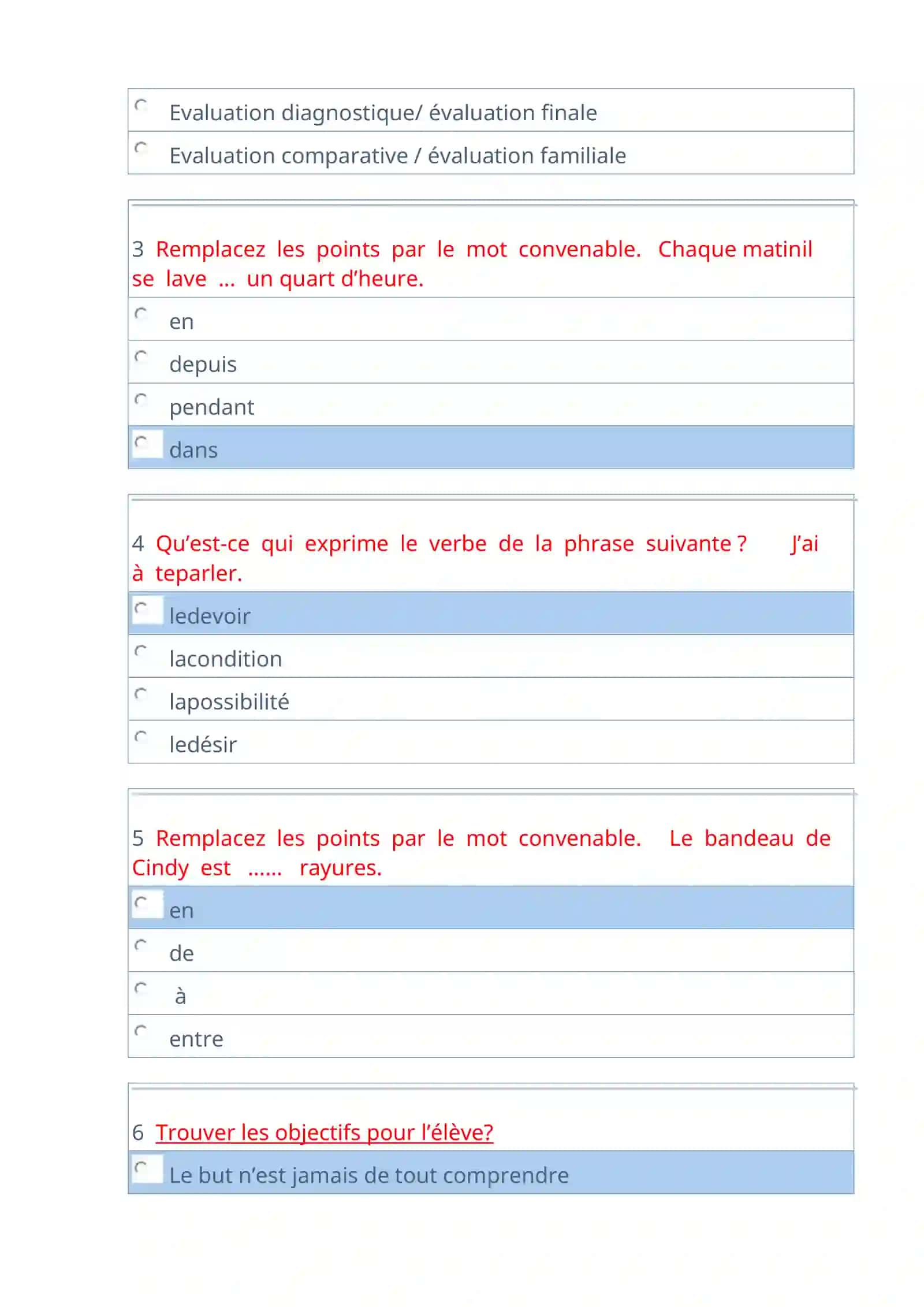 Le test du concours "Le meilleur enseignant du l’année" 2