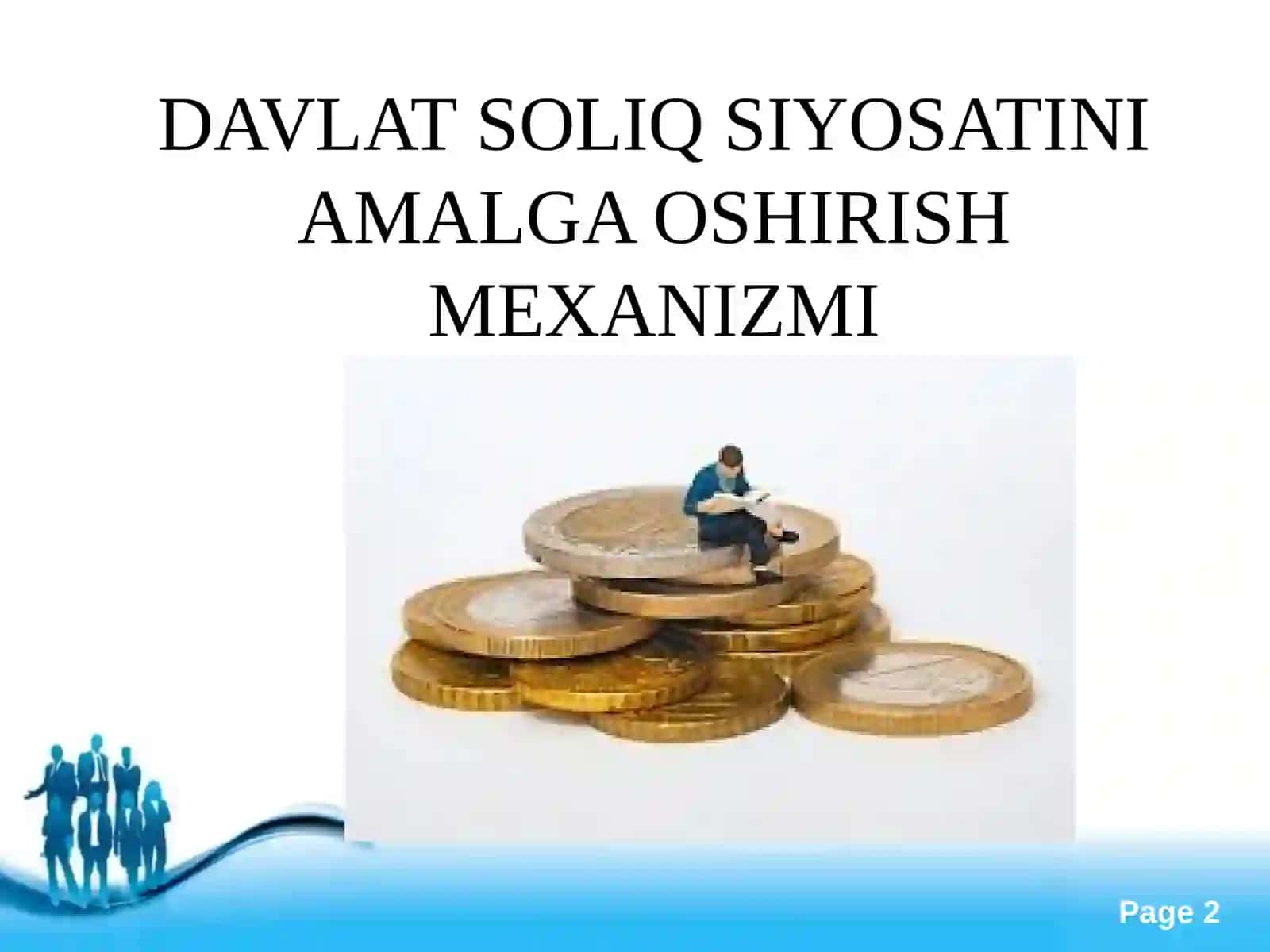 Davlat soliq siyosatini amalga oshirish mexanizmi 2