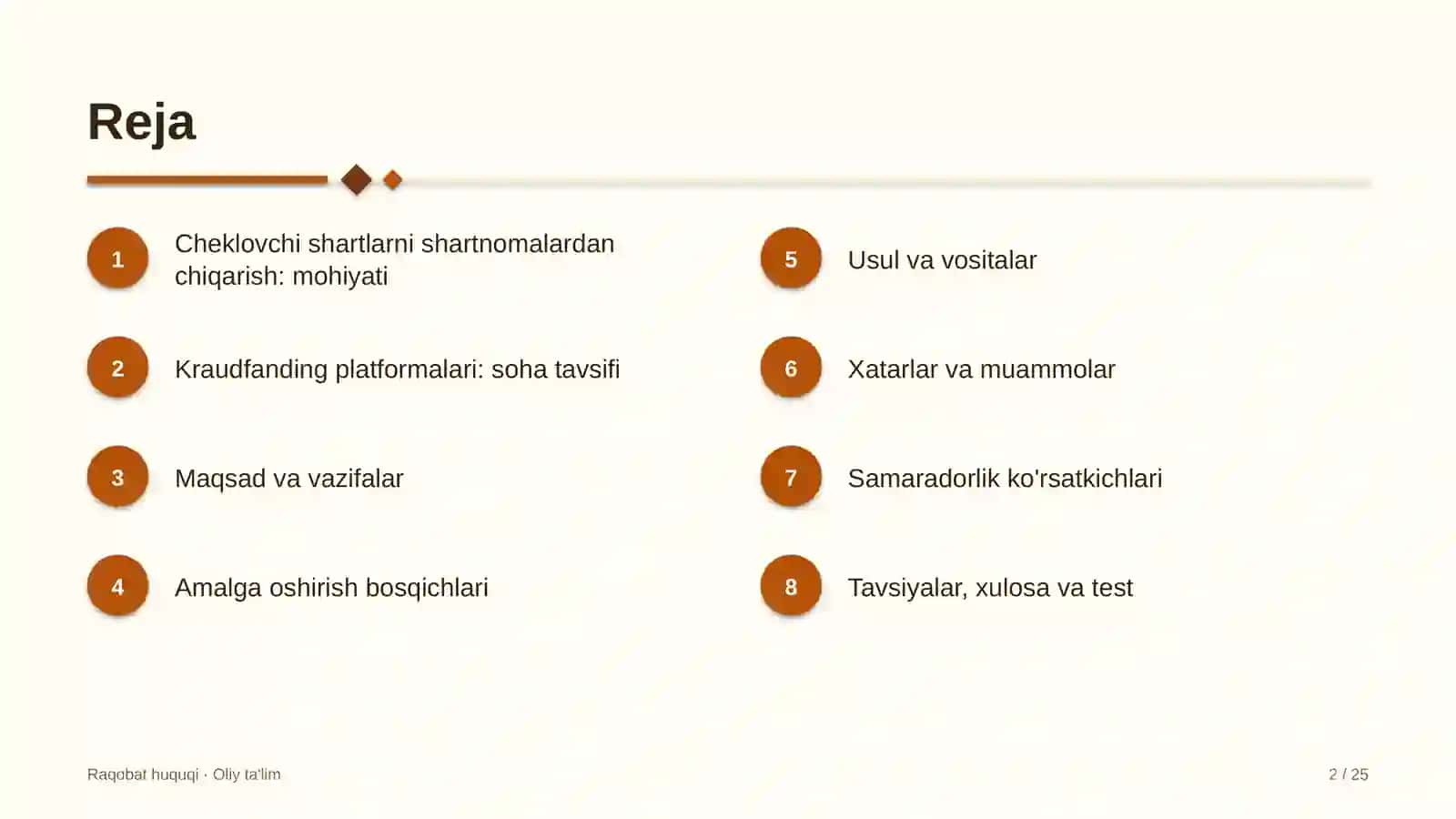 Kraudfanding platformalarida raqobatni cheklovchi shartlarni shartnomalardan chiqarib tashlash 2