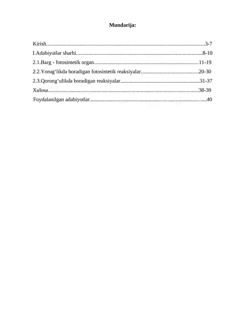 O`SIMLIKLAR FIZIOLOGIYASI FANIDAN 2