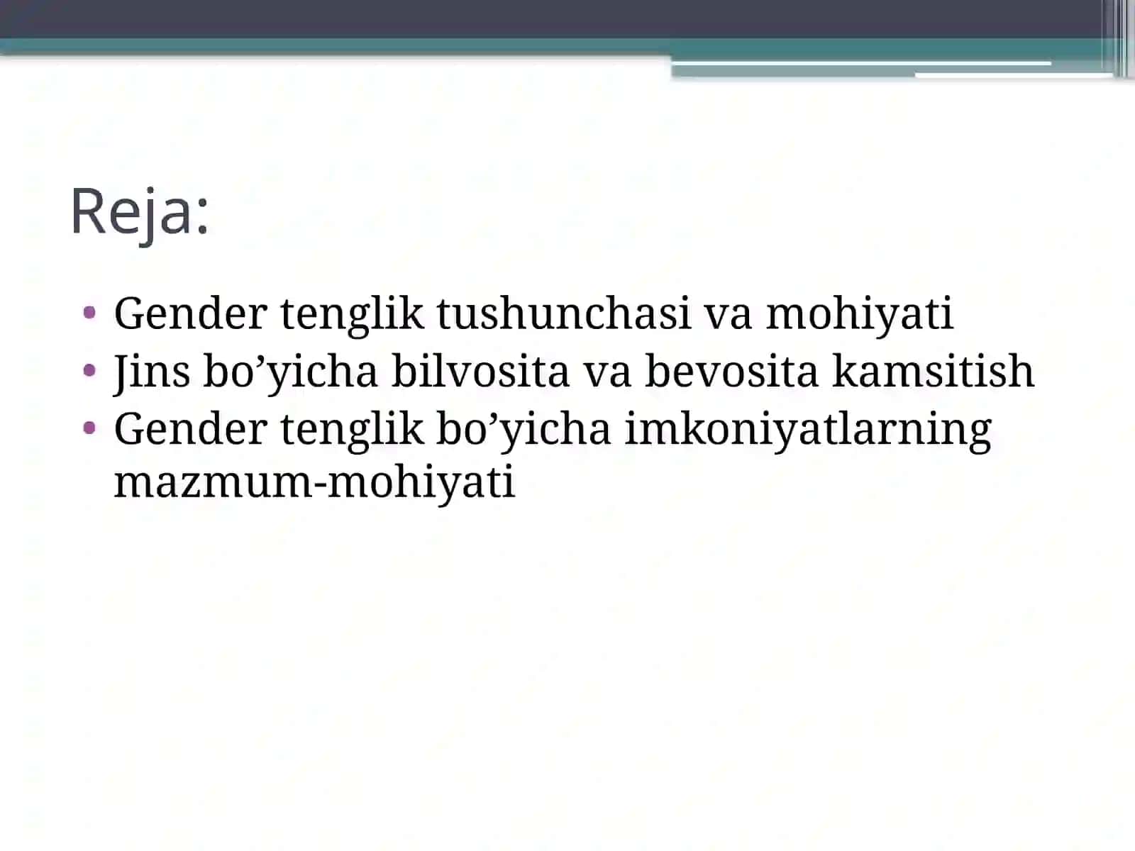 Gender tengligi 2