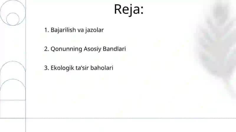 O'zbekiston Respublikasining tabiatni muxofaza qilish to‘g‘risidagi qonuni 2