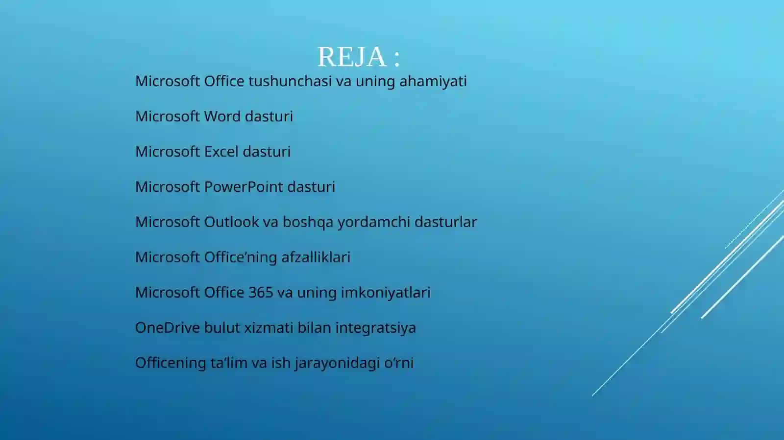 MC OFIS DASTURLARI HAQIDA MA’LUMOT 2