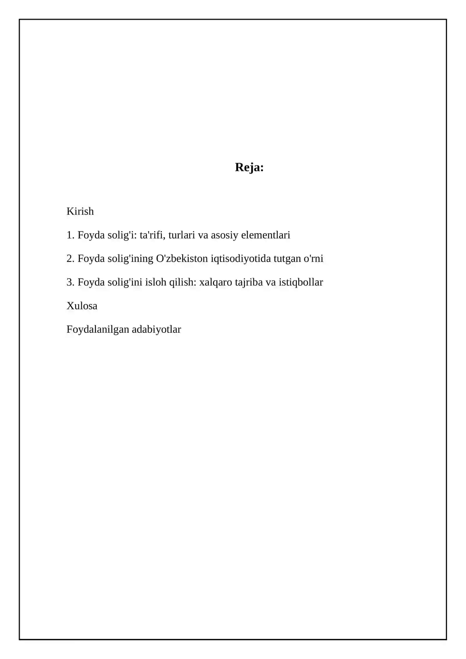 Foyda solig'i va uning iqtisodiyotda oʻrni 2