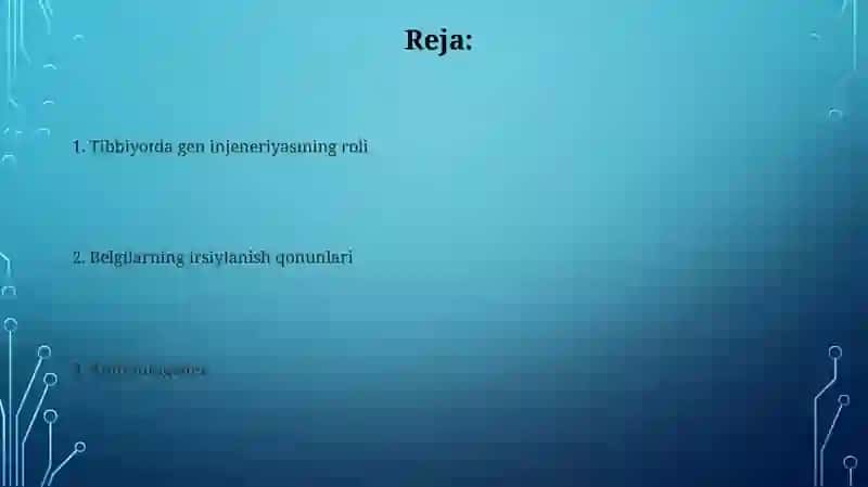 Tibbiyotda gen injeneriyasining roli 2