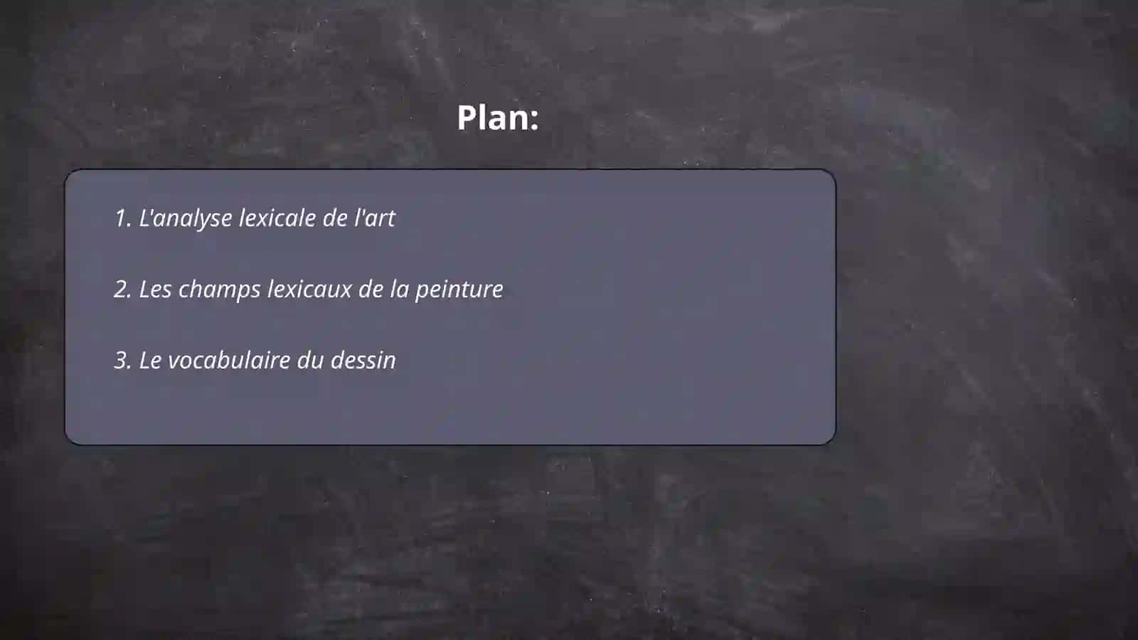 Systeme lexical L'art 2