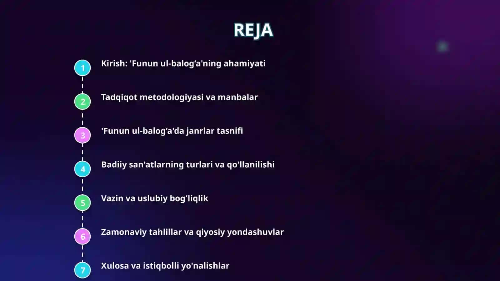"Funun ul-balog‘a"da janrlar, badiiy san'atlar va vazin masalalari 2