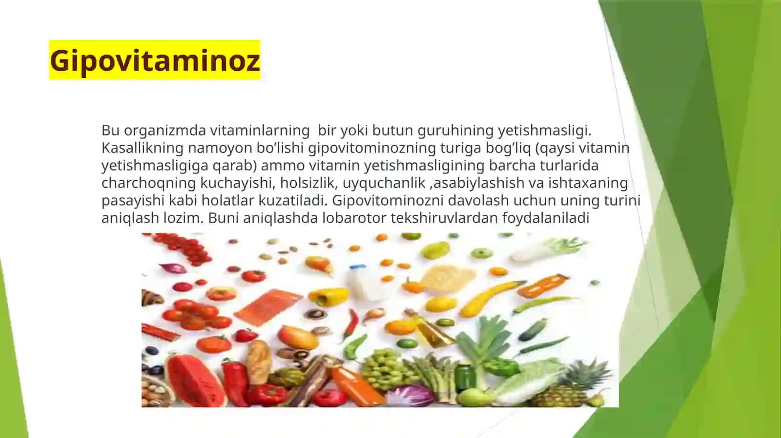 Gipovitaminoz va Gipervitaminoz Holatlarida Moddalar Almashinuvining Buzilishi 2
