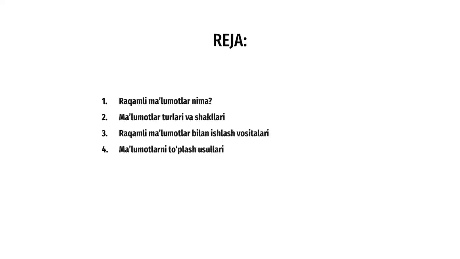 Raqamli ma’lumotlar bilan ishlash 2