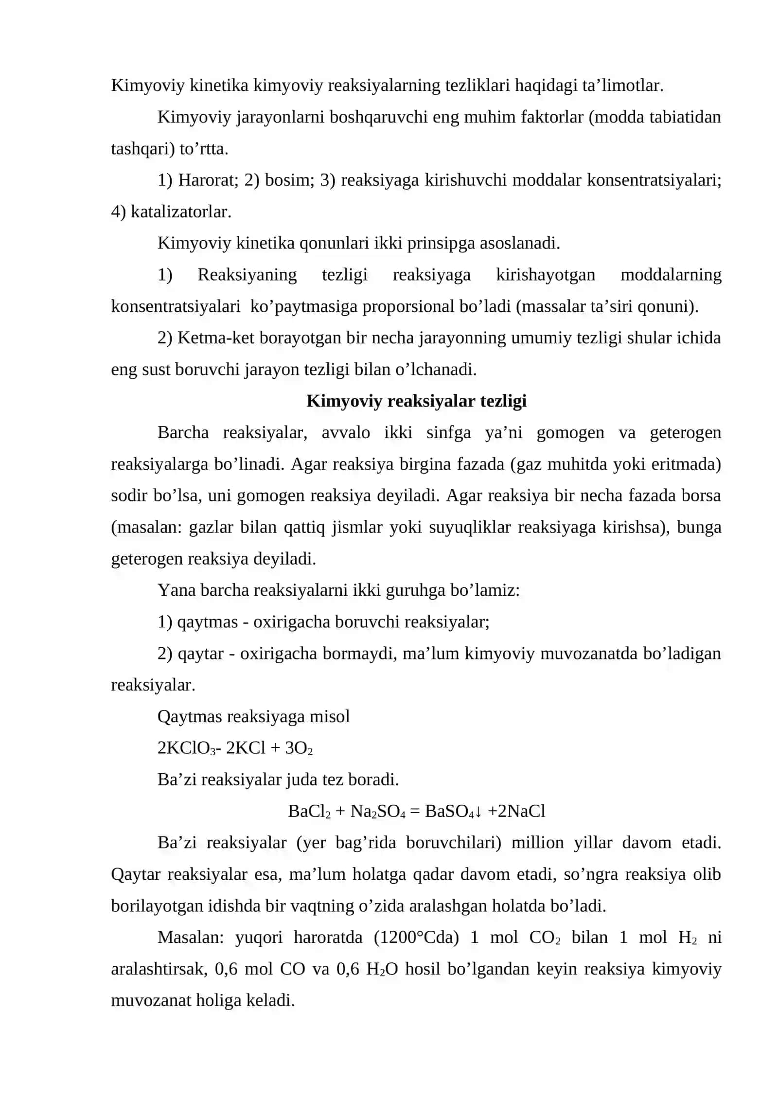 Kimyoviy kinetika 2