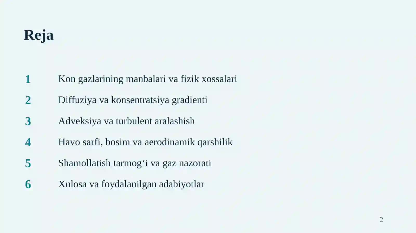 Yer osti konlaridagi gazlar 2