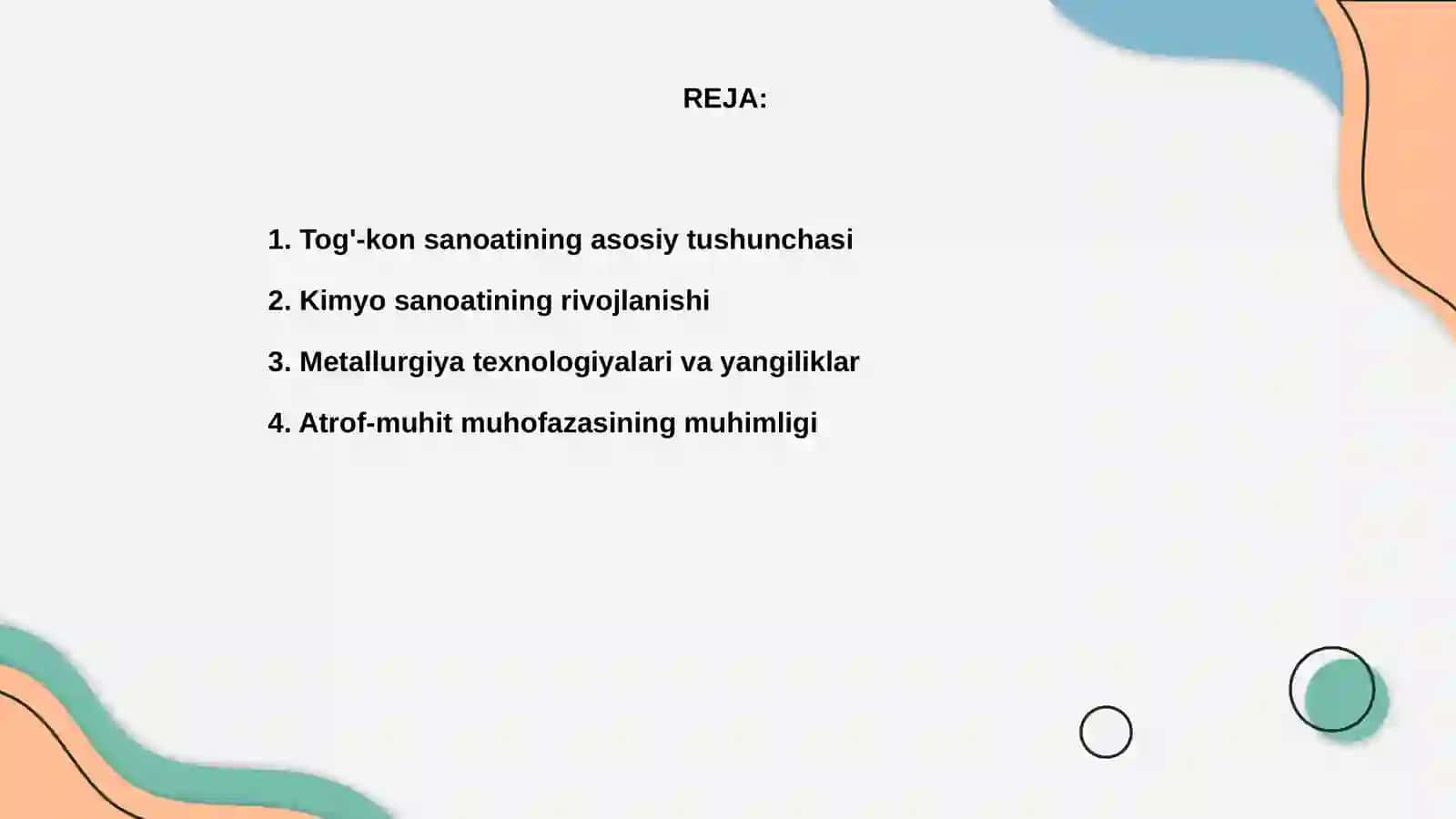 Tog’-kon, kimyo, metallurgiya sanoati va atrof-muhit muhovazasi 2
