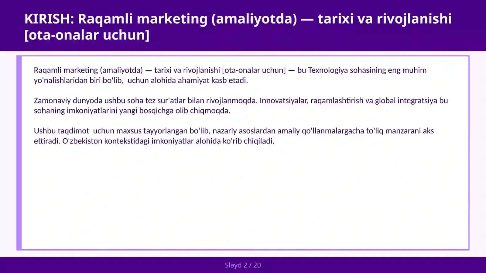 Raqamli marketing (amaliyotda) — tarixi va rivojlanishi [ota-onalar uchun] 2