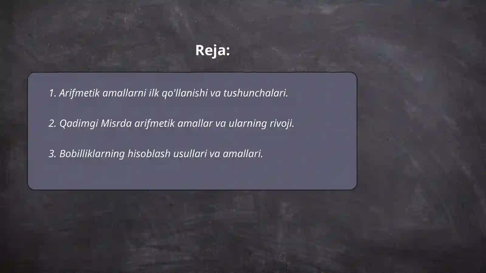 Arifmetik amallar 2