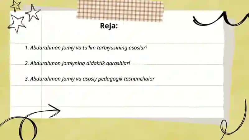 Abdurahmon Jomening pedagogik qarashlari 2