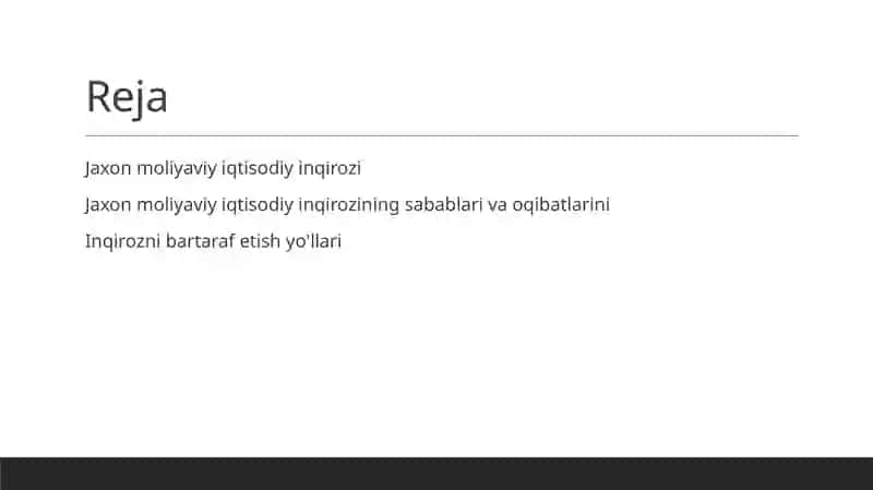 Jaxon moliyaviy iqtisodiy inqirozining sabablari oqibatlari va uni bartaraf etish yo'llari 2