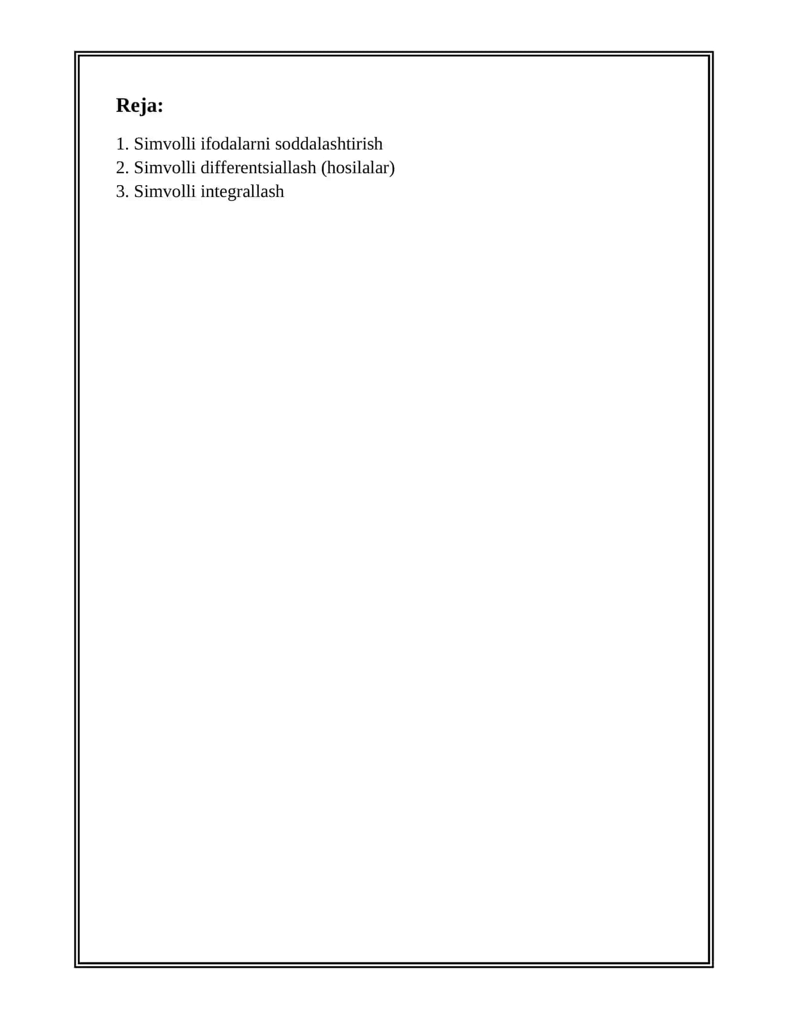 SIMVOLLI HISOBLASHLAR 2
