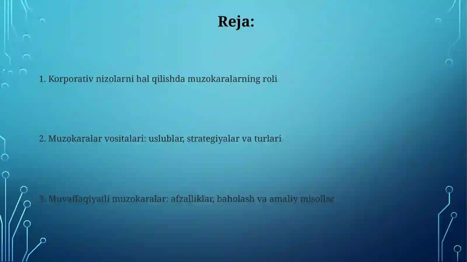 Taqdimot Muzokaralar vositalari 2
