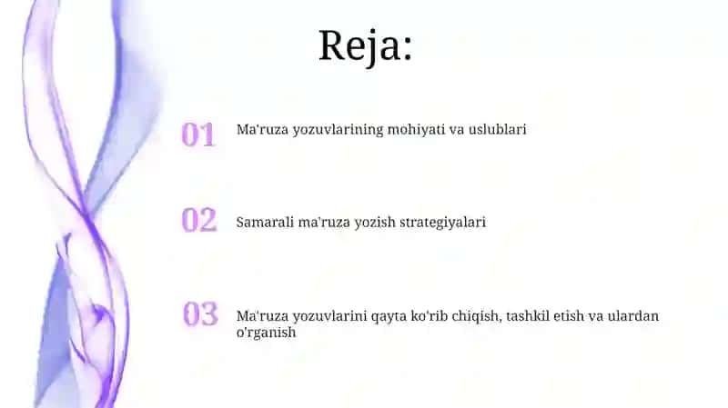 Ma'ruza yozuvlarining mohiyati 2