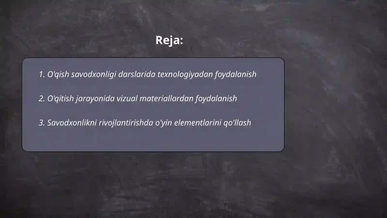 O'qish savodxonligi darslarida texnologiyadan foydalanish 2