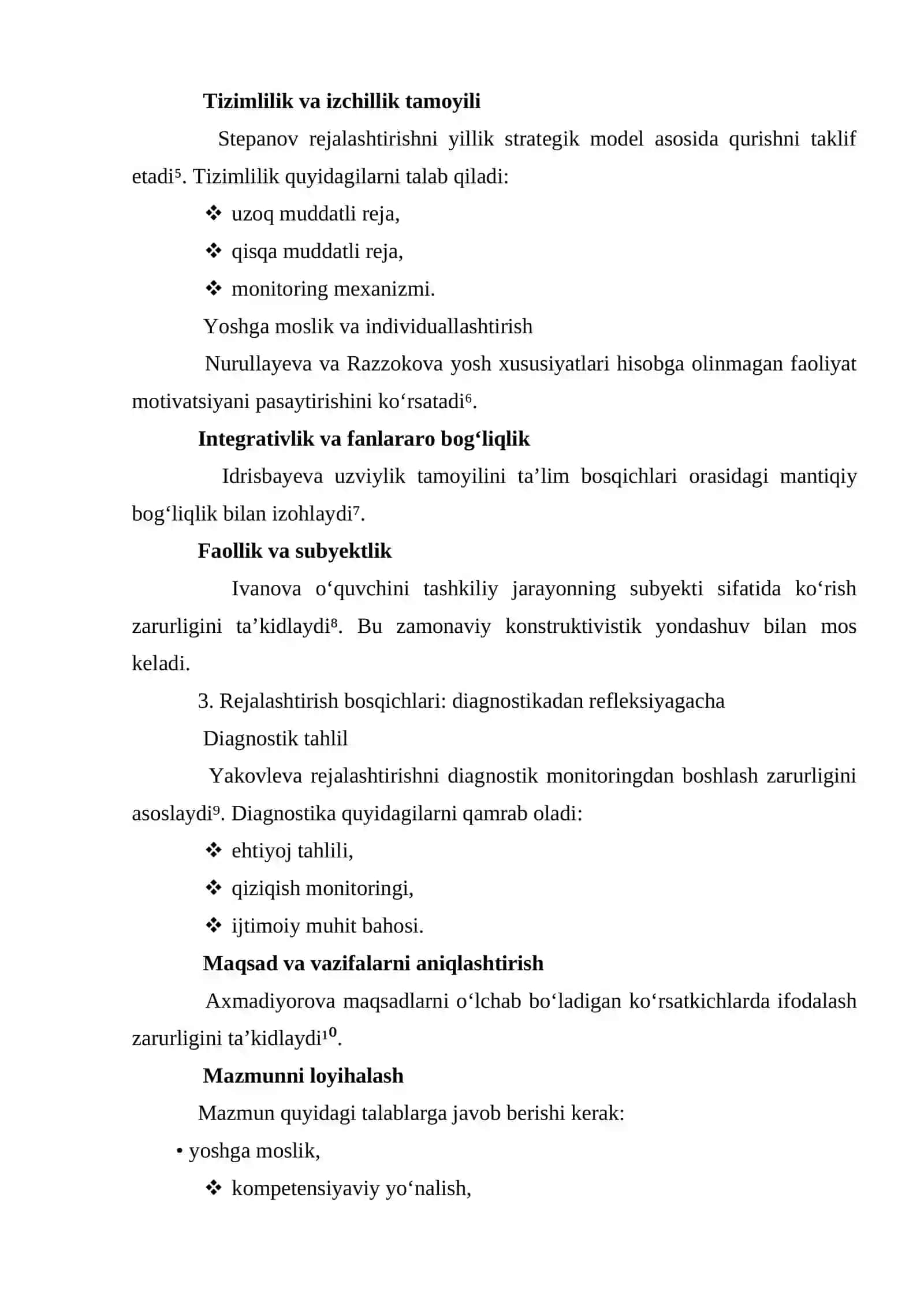 SINFDAN TASHQARI ISHLARNI REJALASHTIRISH TAMOYILLARI VA BOSQICHLARI 2