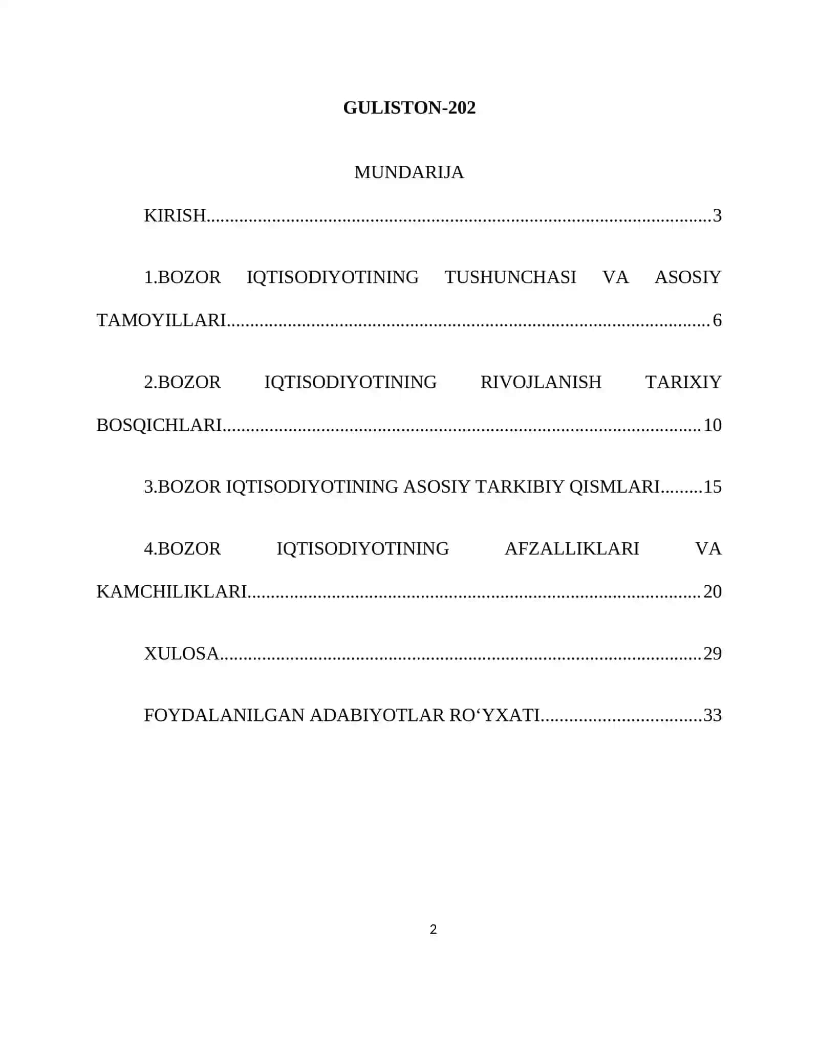 BOZOR IQTISODIYOTI 2