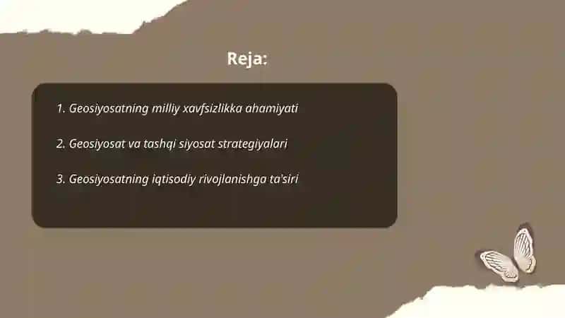 Geosiyosat ahamiyati 2